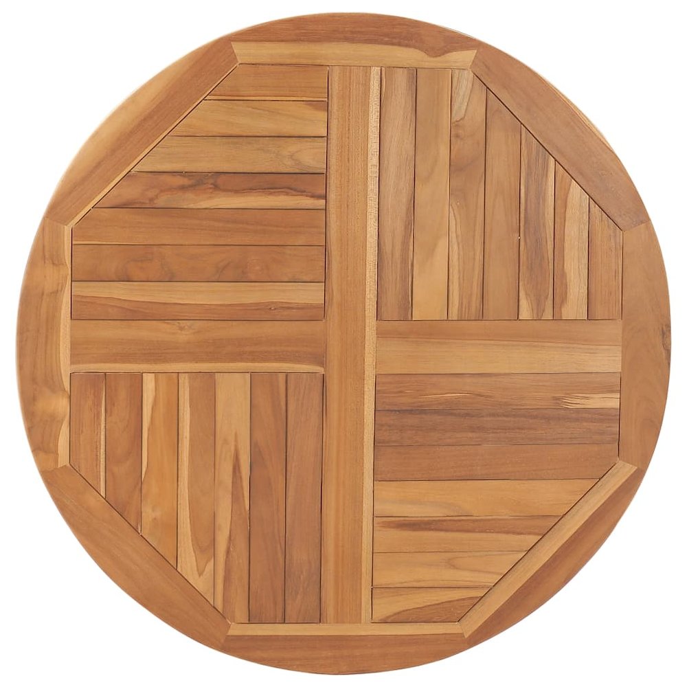 Tabletop Natural Teak Solid teak wood 35.4 in diameter Durable. Picture 1