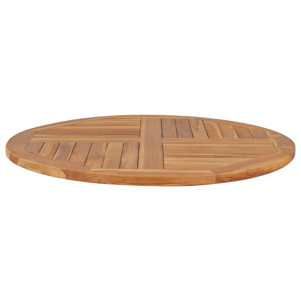 Tabletop Natural Teak Solid teak wood 35.4 in diameter Durable. Picture 2