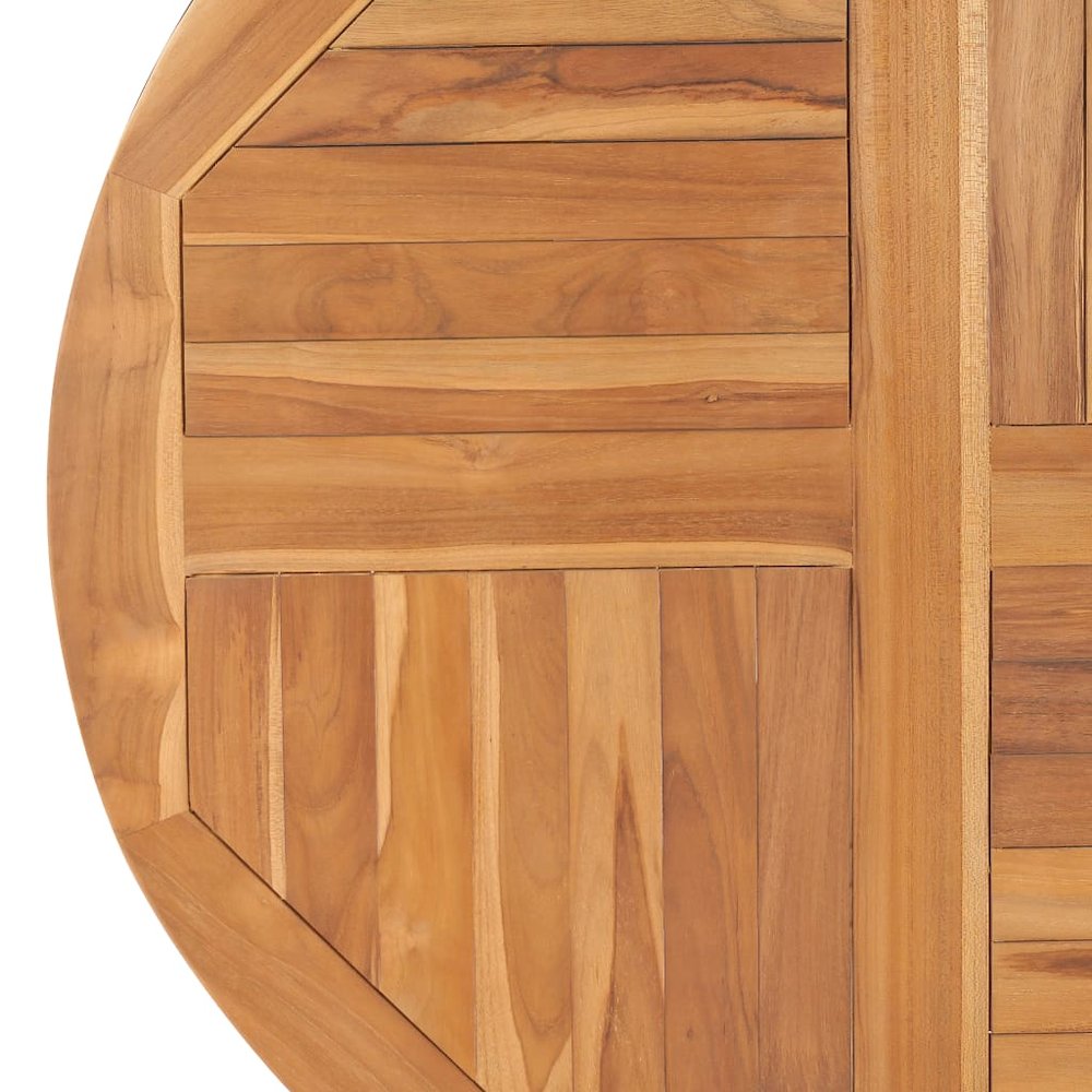 Tabletop Natural Teak Solid teak wood 35.4 in diameter Durable. Picture 4