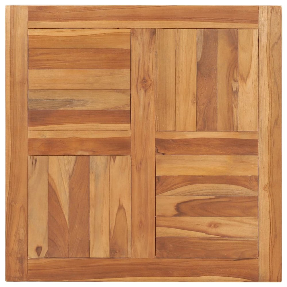 Table Top Teak Solid teak wood 27.6 x 27.6 in Durable Table Top. Picture 1