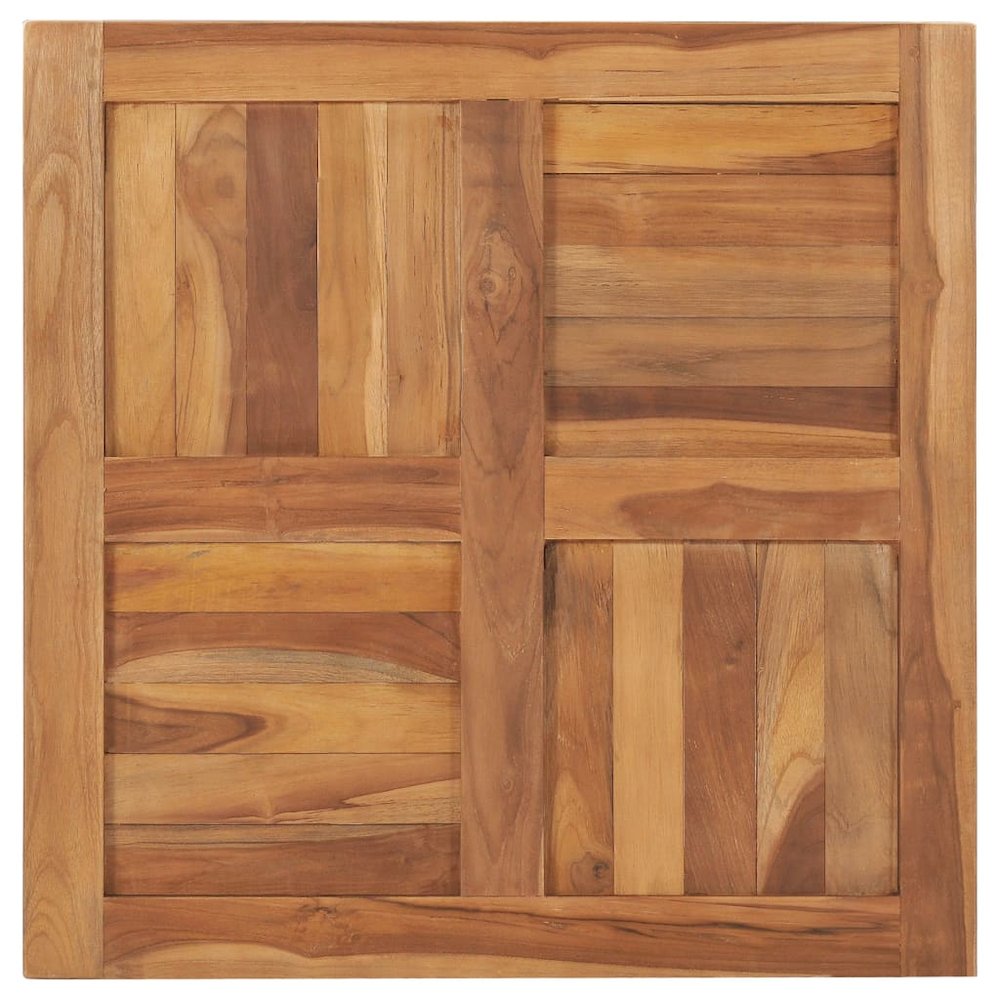 Table Top Teak Solid teak wood 27.6 x 27.6 in Durable Table Top. Picture 2