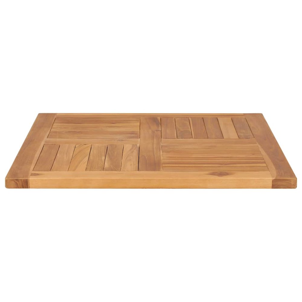 Table Top Teak Solid teak wood 27.6 x 27.6 in Durable Table Top. Picture 3