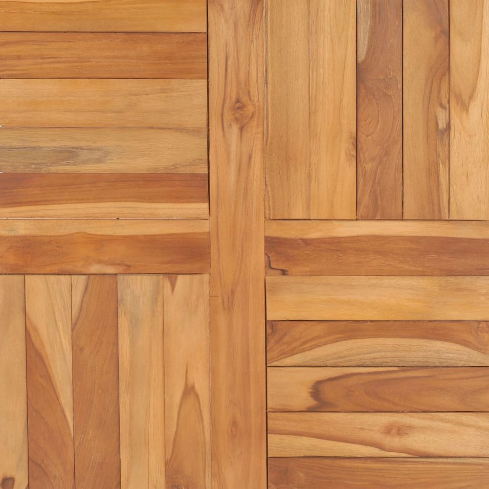 Table Top Teak Solid teak wood 27.6 x 27.6 in Durable Table Top. Picture 5
