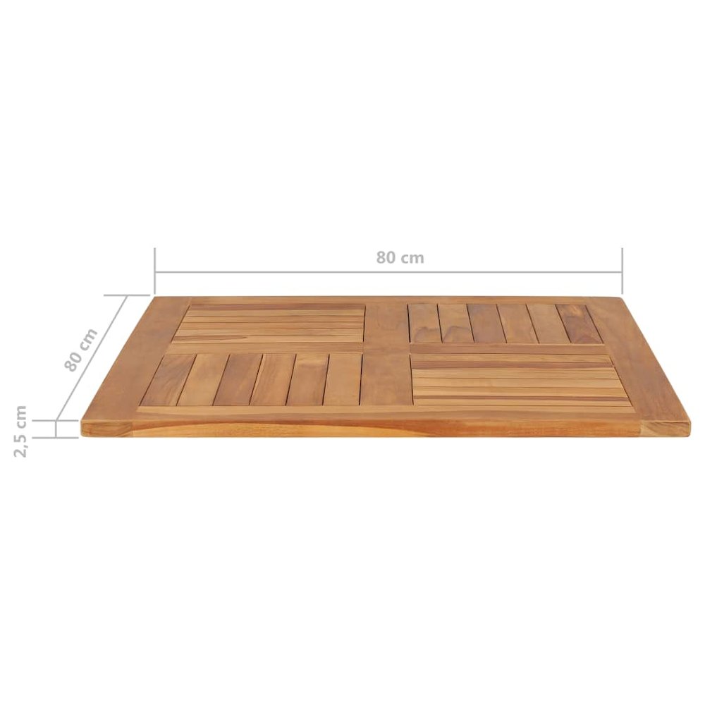 Table Top Teak Solid Teak Wood 31.5x31.5 in Durable Table Top. Picture 6