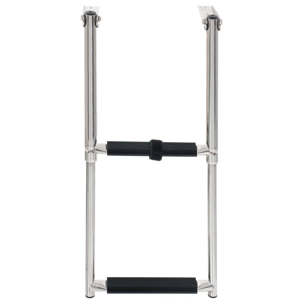 vidaXL Folding Boarding Ladder 2-step Stainless Steel, 92373. Picture 2