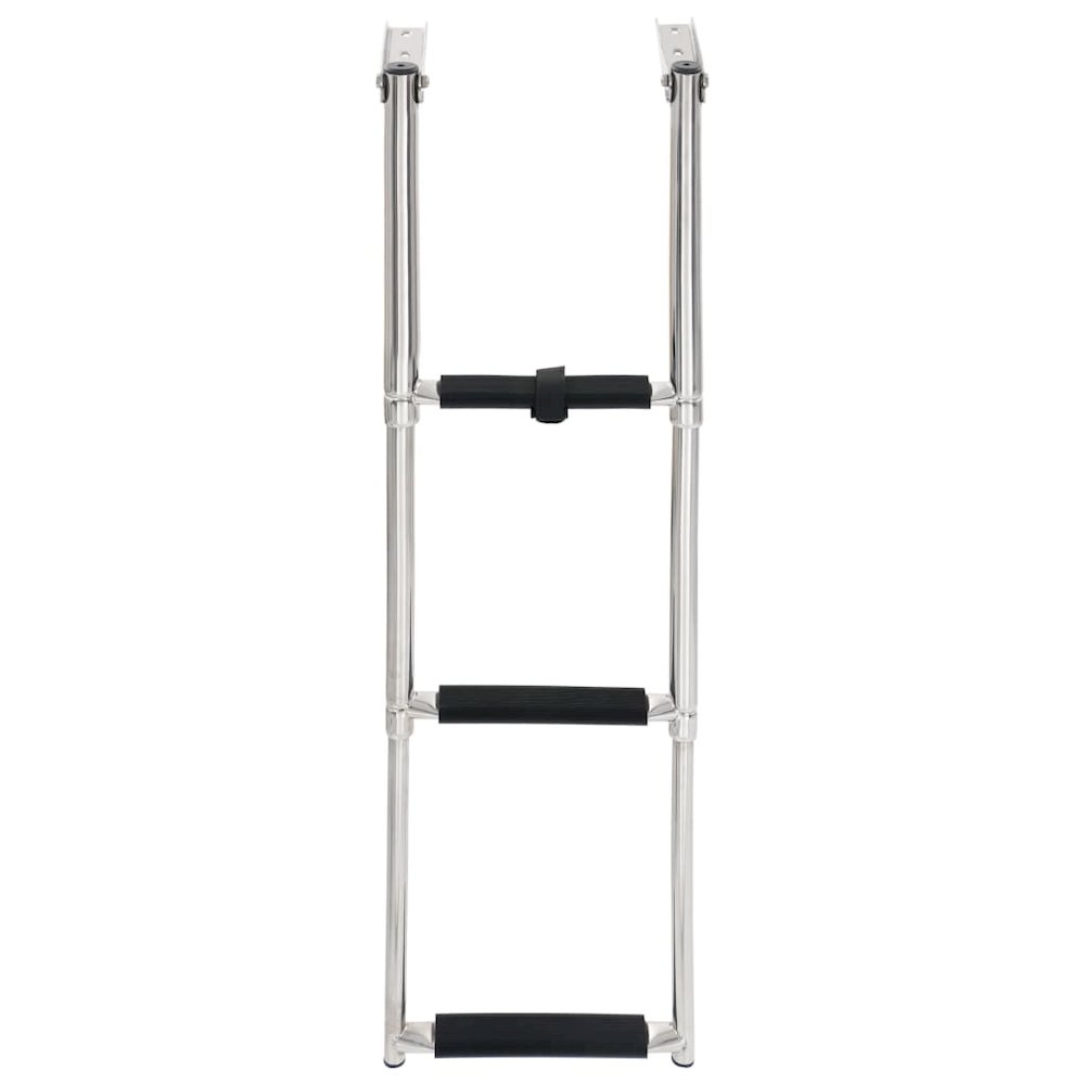 vidaXL Folding Boarding Ladder 3-step Stainless Steel, 92374. Picture 2