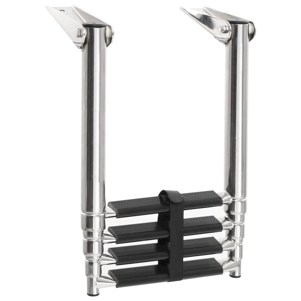 vidaXL Folding Boarding Ladder 4-step Stainless Steel, 92375. Picture 2