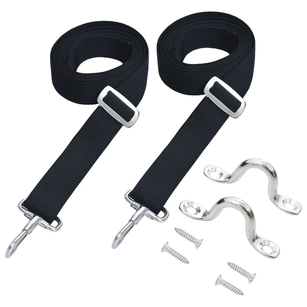 vidaXL Bimini Top Straps 2 pcs Fabric and Stainless Steel, 92388. Picture 1