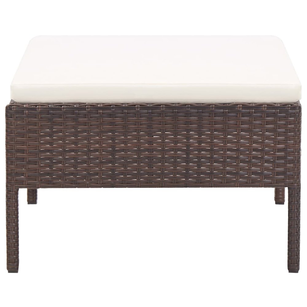 Garden Lounge Set Brown PE Rattan Medium Modular. Picture 12
