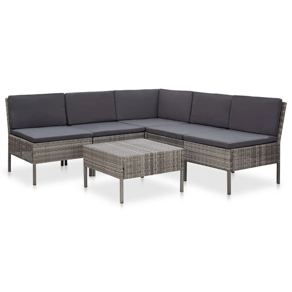 Garden Lounge Set Grey and Anthracite. Picture 1