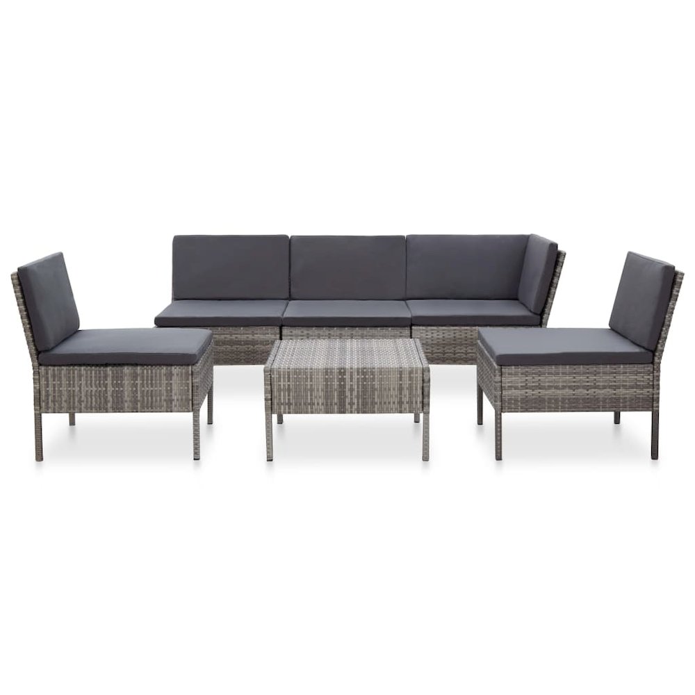 Garden Lounge Set Grey and Anthracite. Picture 2