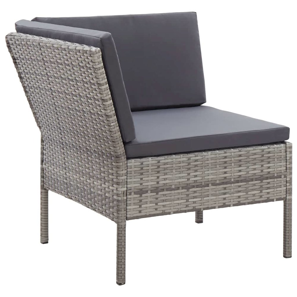 Garden Lounge Set Grey and Anthracite. Picture 4