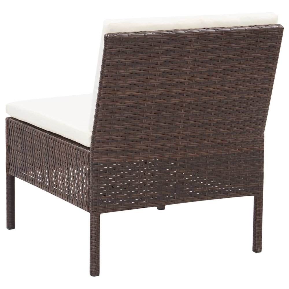 Garden Lounge Set Brown, Cream White. Picture 12