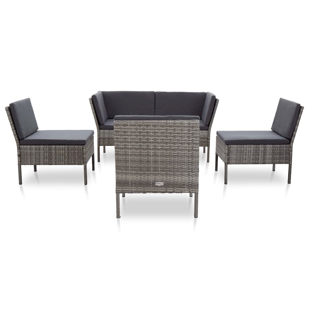 Garden Lounge Set Grey. Picture 2