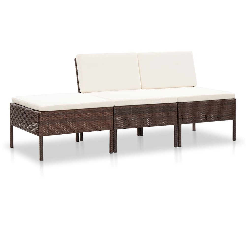 Garden Lounge Set Brown PE rattan Compact Modular. Picture 1