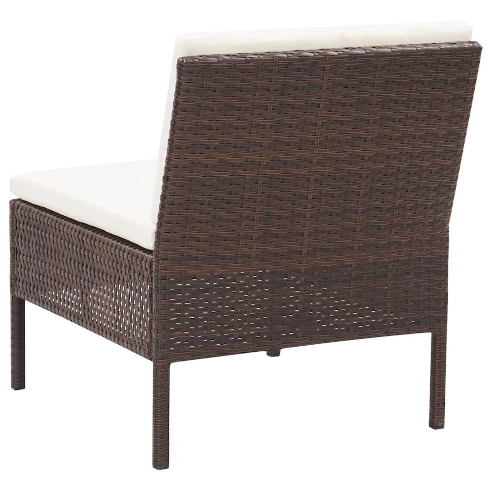 Garden Lounge Set Brown PE rattan Compact Modular. Picture 7