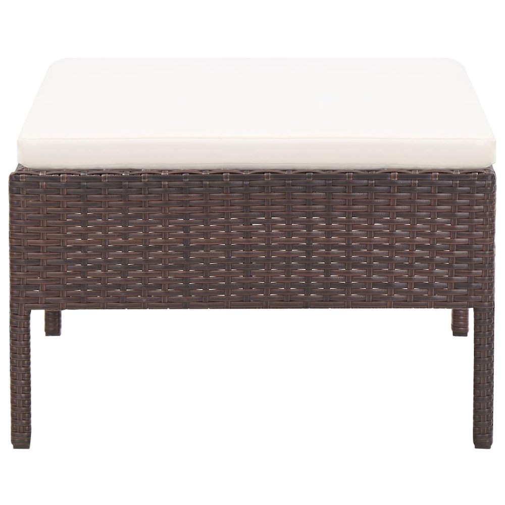 Garden Lounge Set Brown PE rattan Compact Modular. Picture 9
