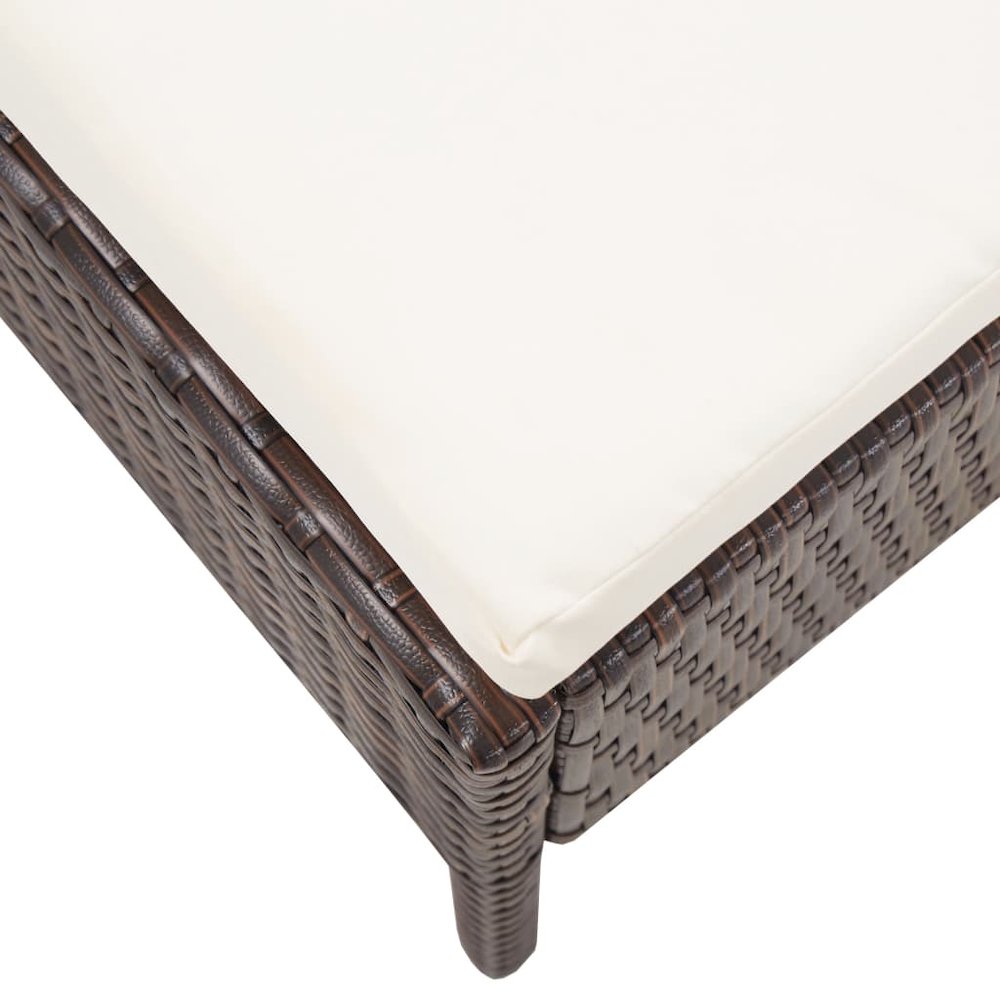 Garden Lounge Set Brown PE rattan Compact Modular. Picture 10