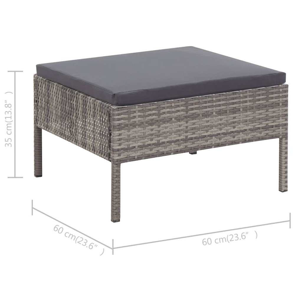 Garden Lounge Set Grey. Picture 11