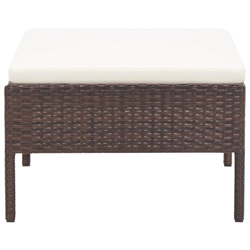 Garden Lounge Set Brown,Cream White. Picture 12