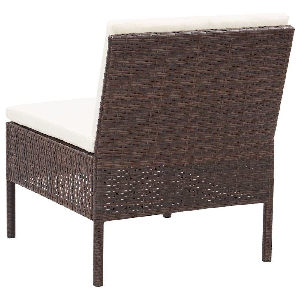 Garden Lounge Set Brown,Cream White. Picture 10