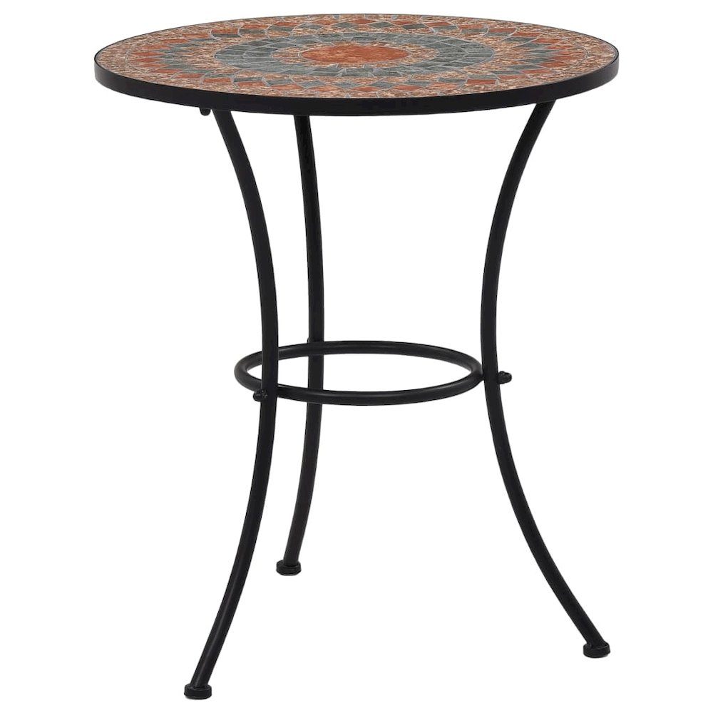 Mosaic Bistro Set Terracotta, Gray, Orange. Picture 2