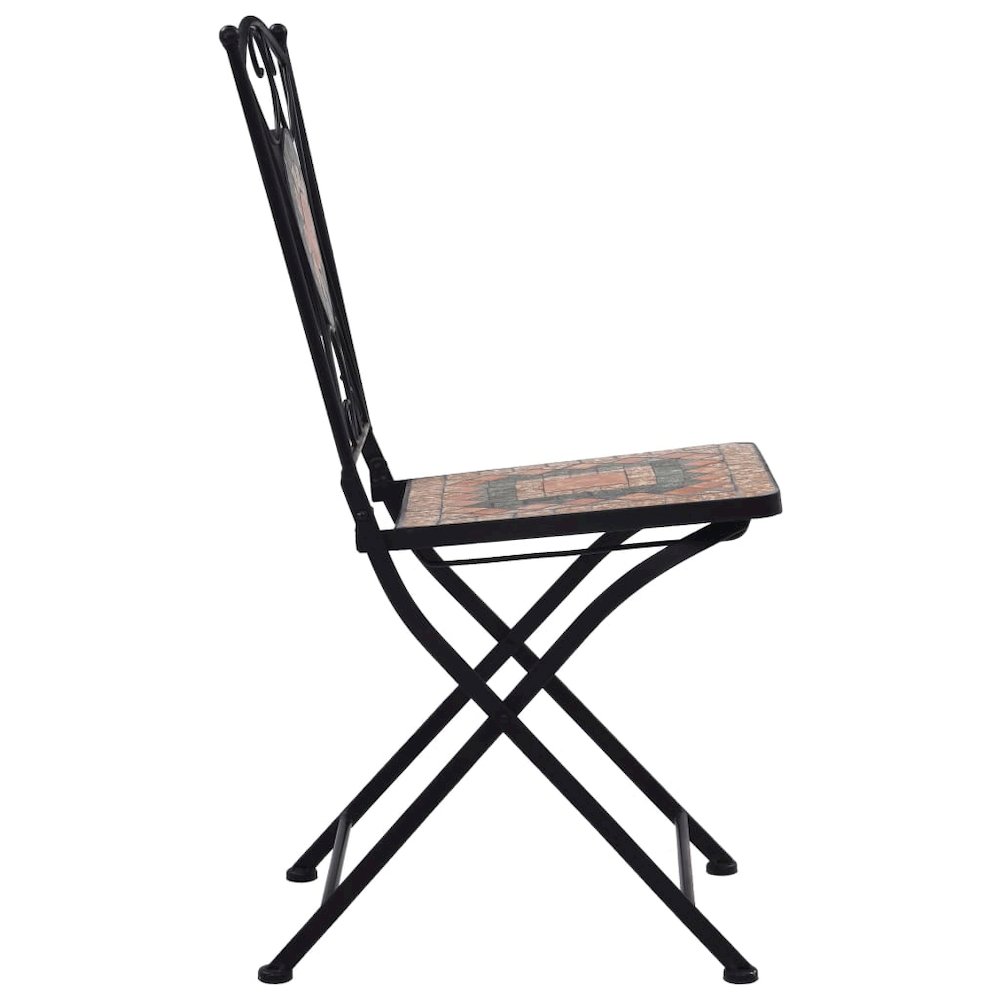 Mosaic Bistro Set Terracotta, Gray, Orange. Picture 10