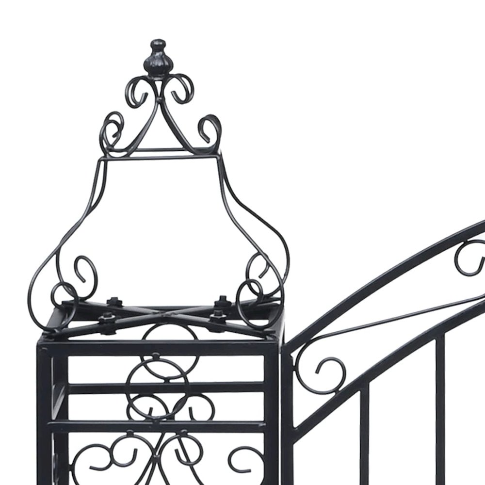 Garden Gate Black Wrought iron Medium Durable Garden Gate. Picture 4