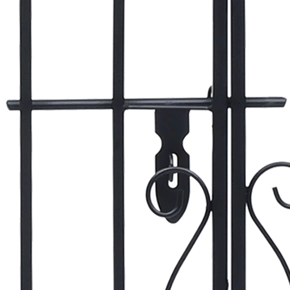 Garden Gate Black Wrought iron Medium Durable Garden Gate. Picture 5