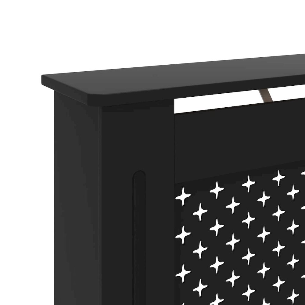 vidaXL Radiator Cover Black 44.1"x17.5"x31.9" MDF, 288192. Picture 6