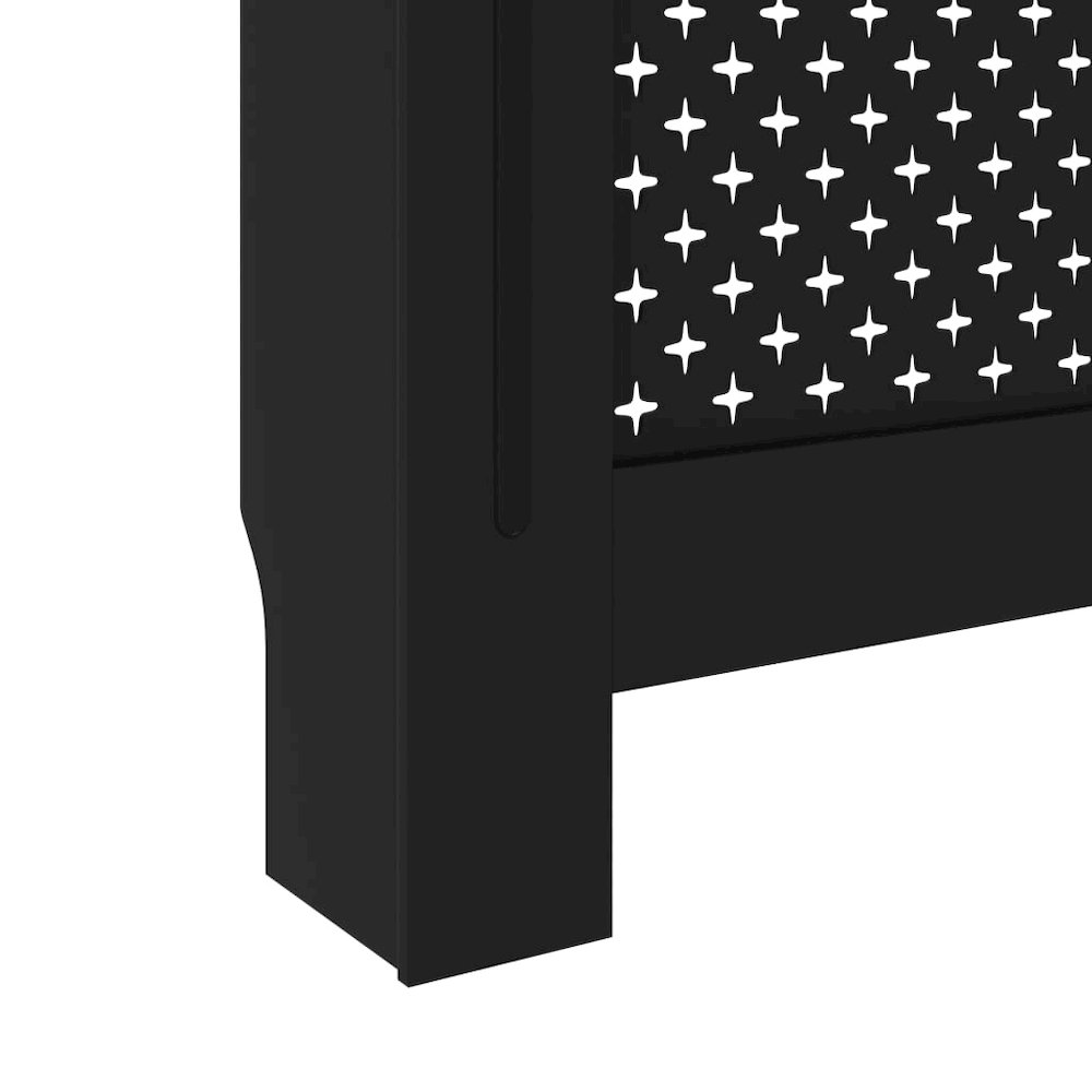 vidaXL Radiator Cover Black 44.1"x17.5"x31.9" MDF, 288192. Picture 7