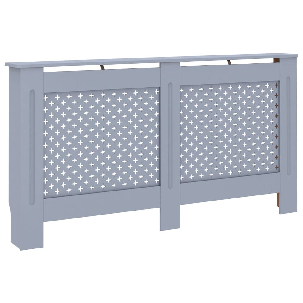 vidaXL Radiator Cover Anthracite 59.8"x17.5"x31.9" MDF, 288194. Picture 2