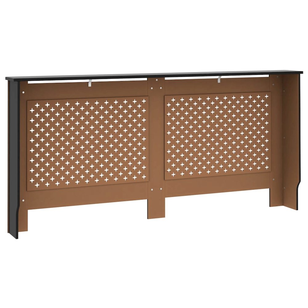 vidaXL Radiator Cover Black 67.7"x17.5"x31.9" MDF, 288198. Picture 5