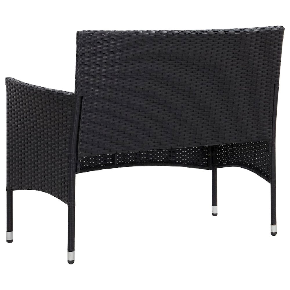 Garden Sofa Set Black PE rattan Removable Covers Garden Sofa Set. Picture 4