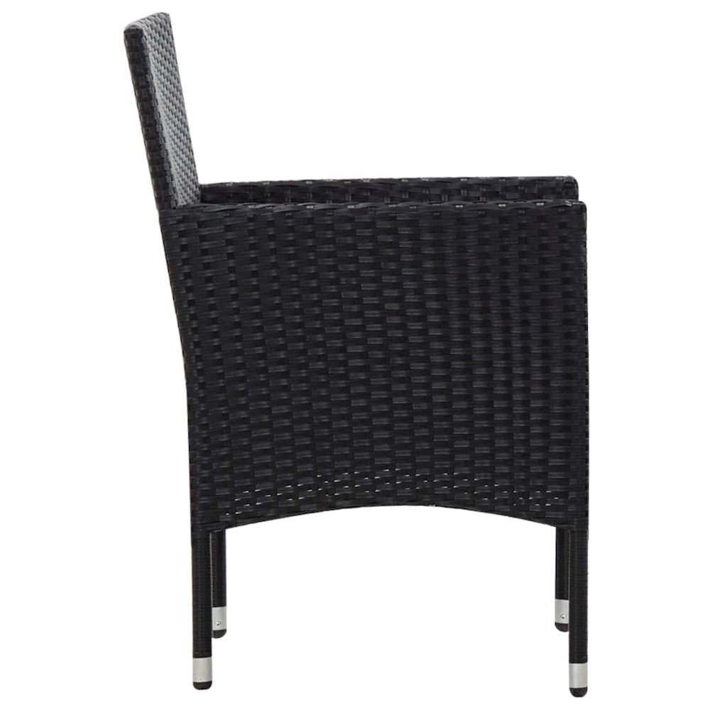 Garden Sofa Set Black PE rattan Removable Covers Garden Sofa Set. Picture 7