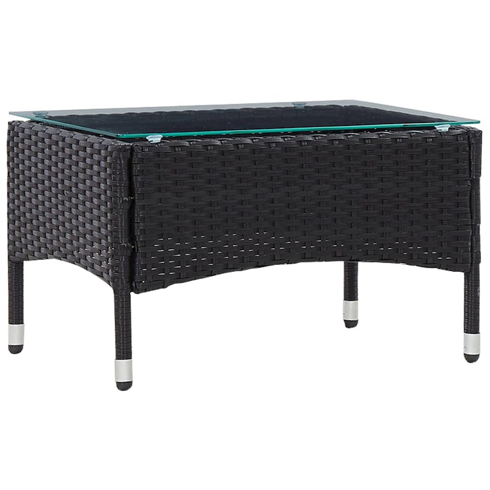 Garden Sofa Set Black PE rattan Removable Covers Garden Sofa Set. Picture 8