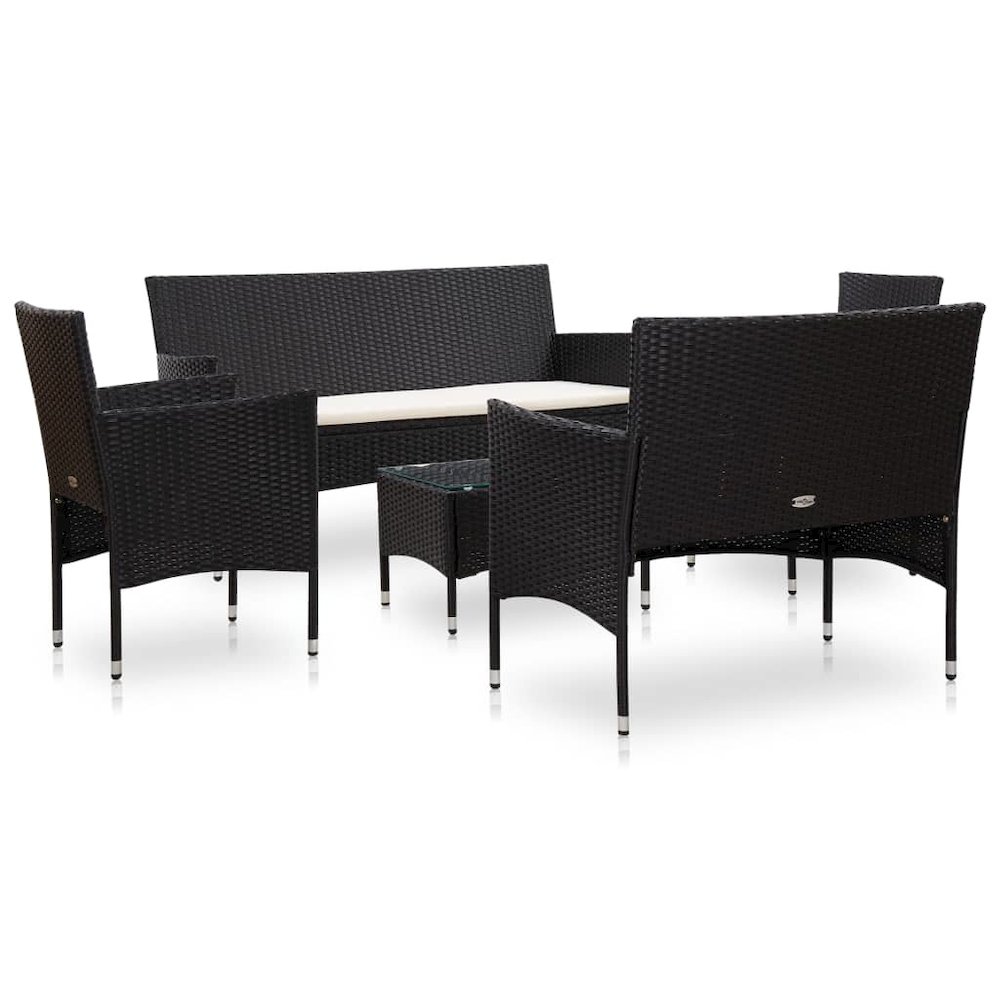 Sofa Set Black and cream white. Picture 2