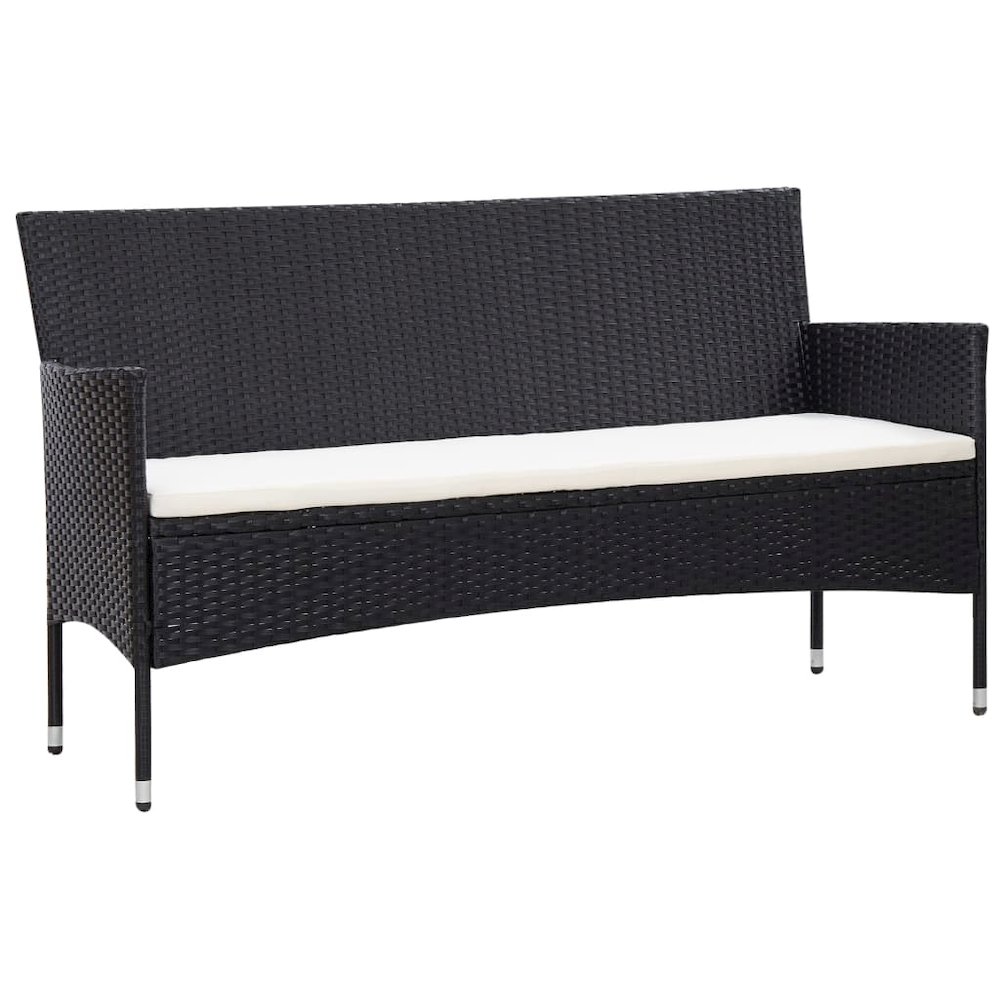 Sofa Set Black and cream white. Picture 3