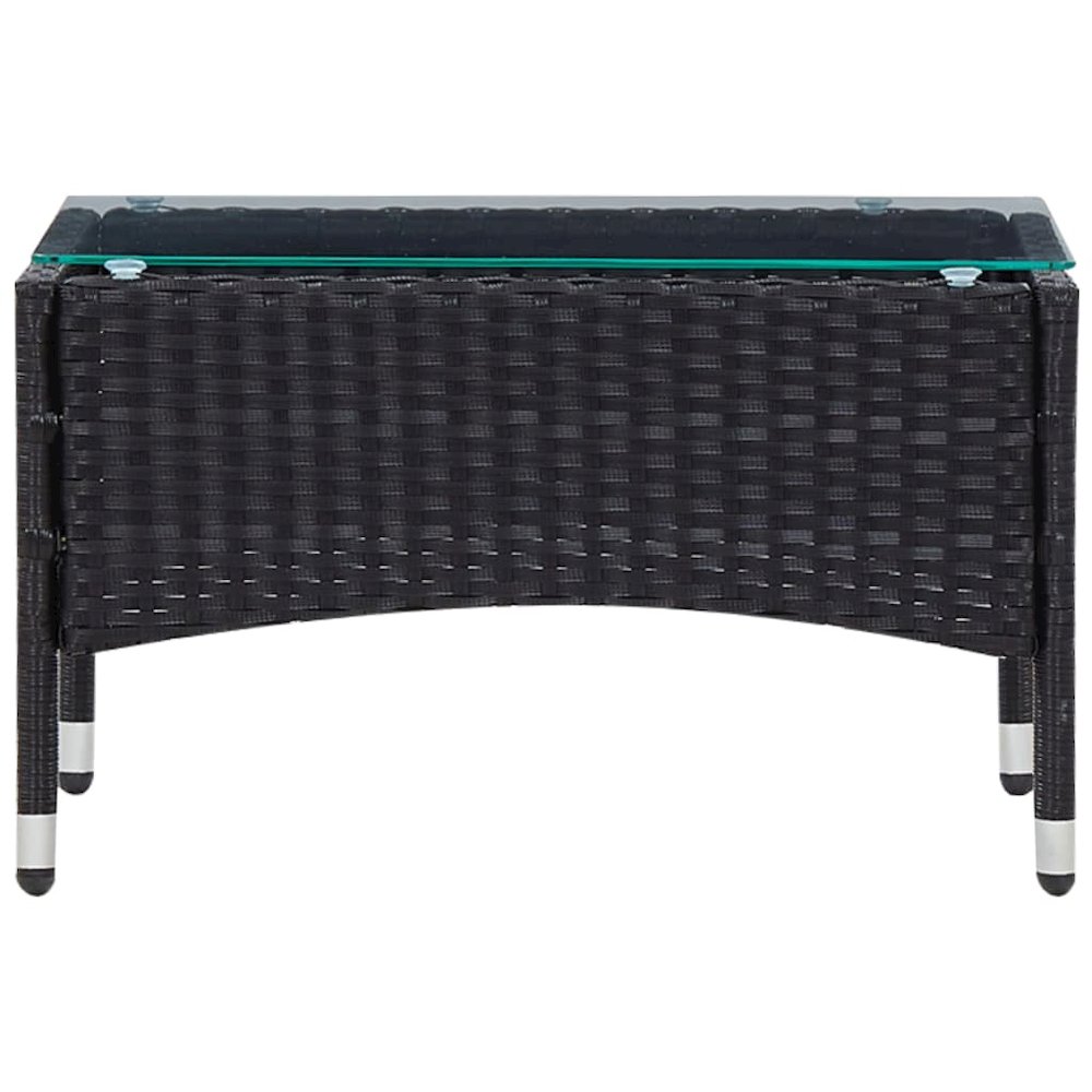 Sofa Set Black PE (polyethylene) rattan Medium Removable Covers. Picture 12
