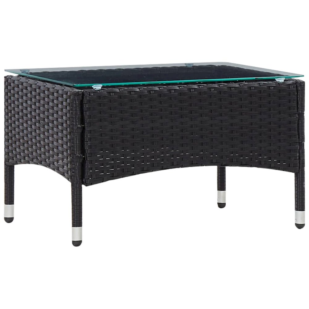 Sofa Set Black PE (polyethylene) rattan Medium Removable Covers. Picture 8