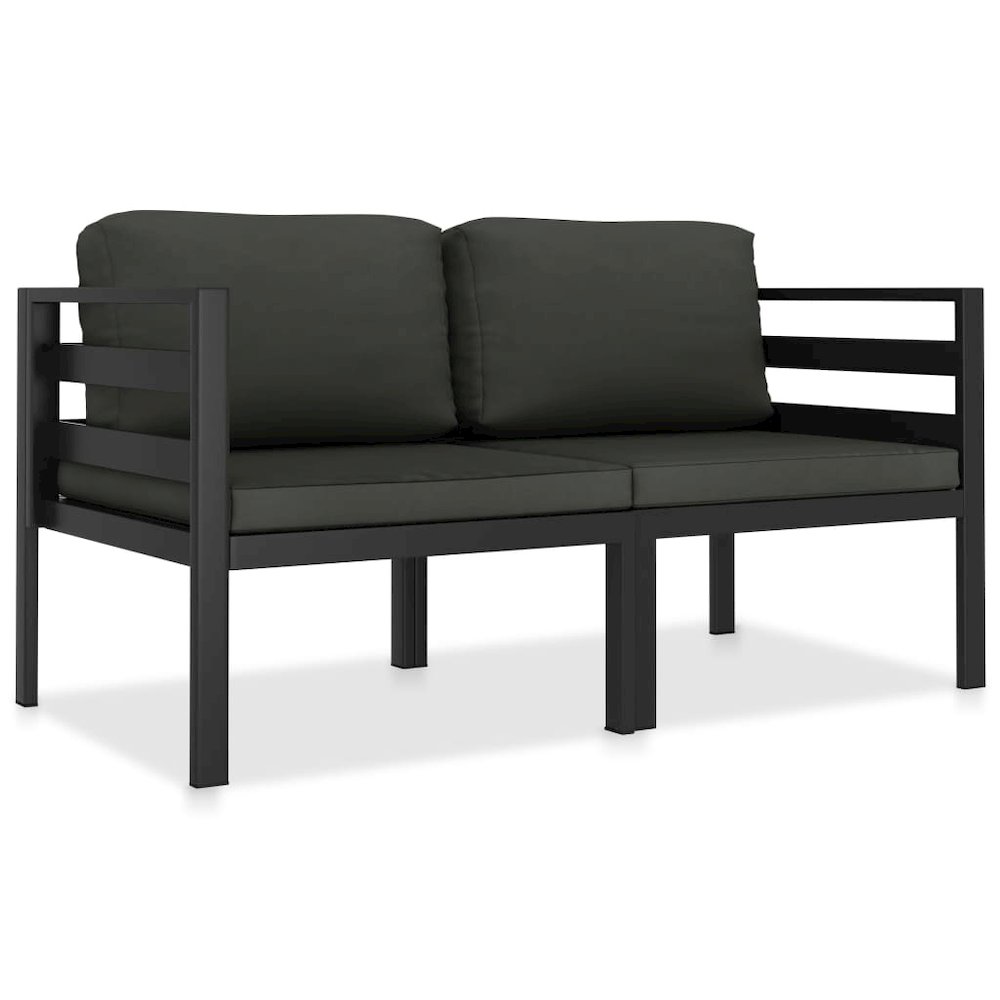 Garden Sofa Set Anthracite Aluminum Compact Modular. Picture 1