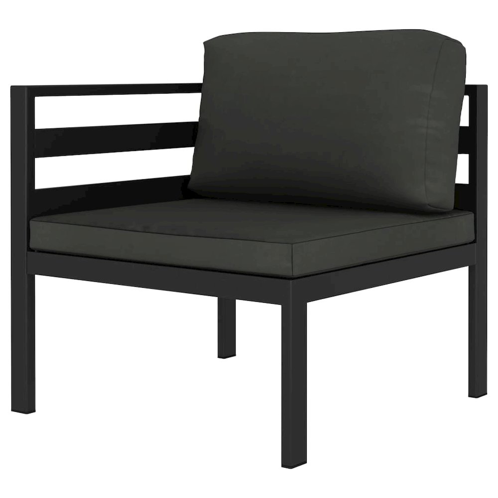 Garden Sofa Set Anthracite Aluminum Compact Modular. Picture 2