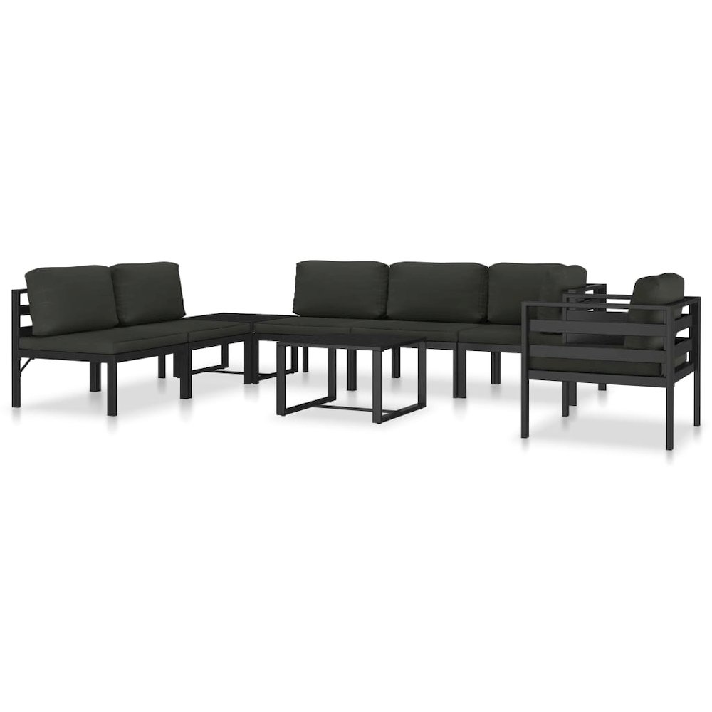Corner Sofa Anthracite Aluminum 27.6 x 27.6 x 25.4 in. Picture 12