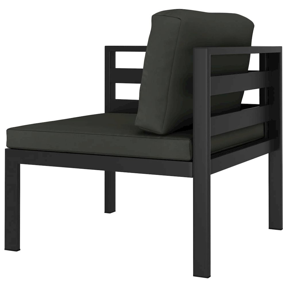 Corner Sofa Anthracite Aluminum 27.6 x 27.6 x 25.4 in. Picture 5