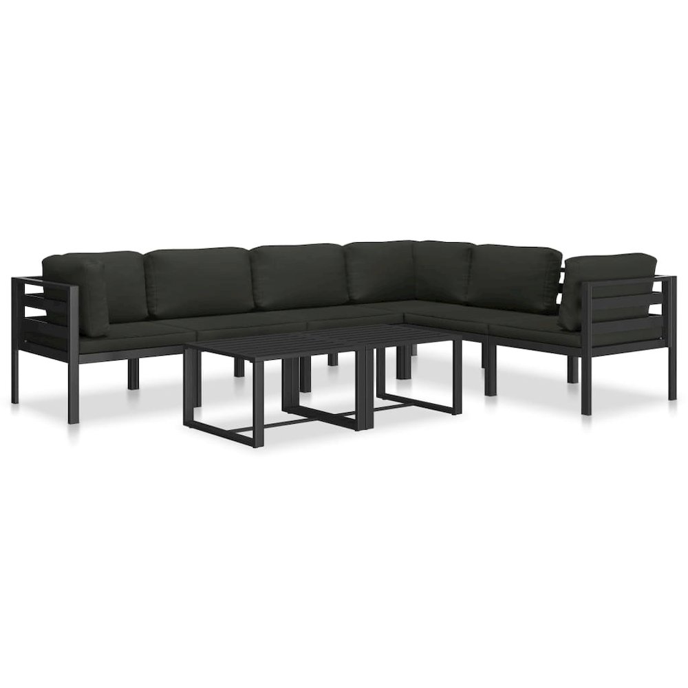 Corner Sofa Anthracite Aluminum 27.6 x 27.6 x 25.4 in. Picture 8