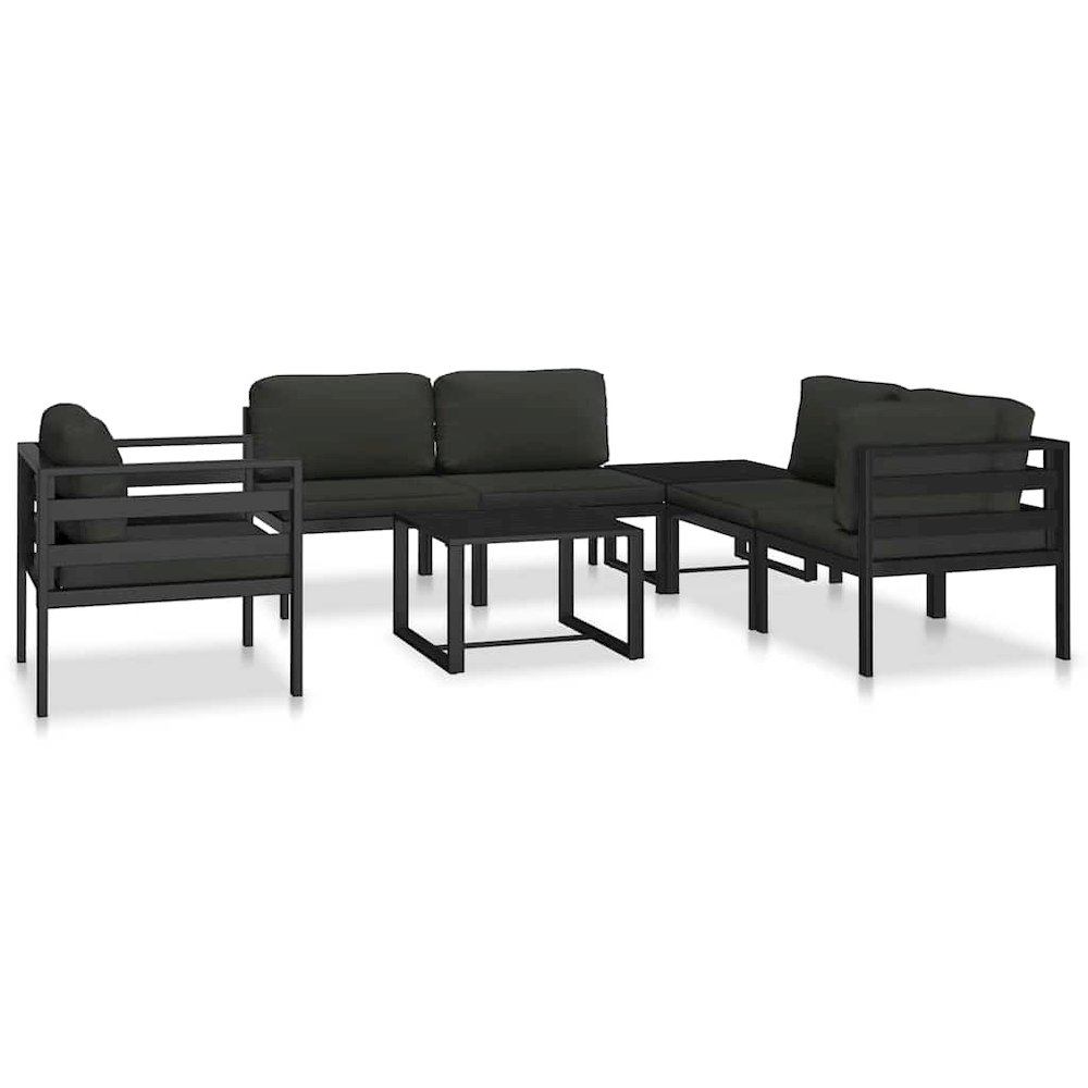 Middle Sofa Anthracite Aluminum Medium Modular Middle Sofa. Picture 8