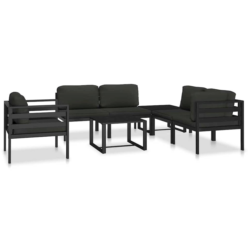 Single Sofa Anthracite Aluminum Single Modular Single Sofa. Picture 8