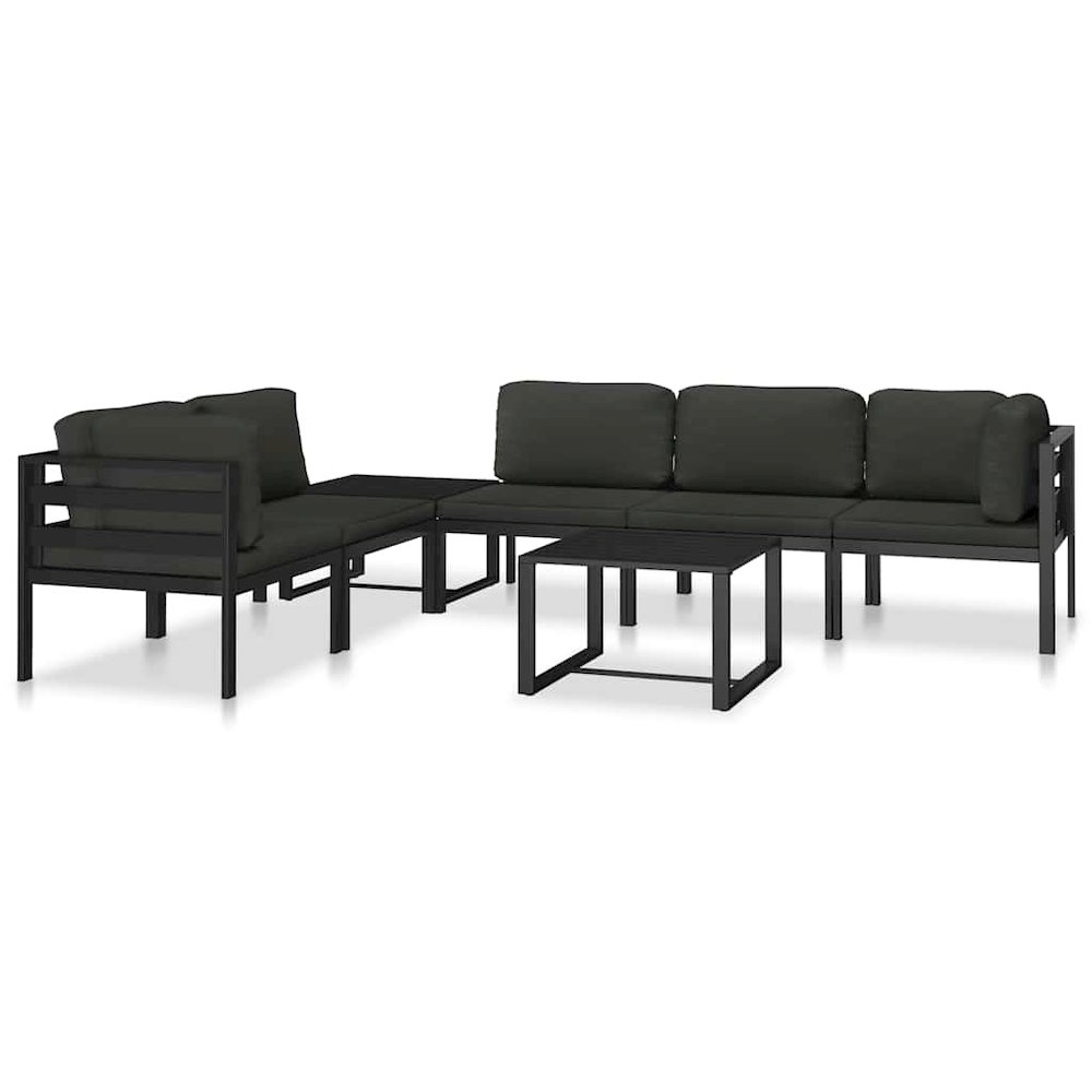 Single Sofa Anthracite Aluminum Single Modular Single Sofa. Picture 9