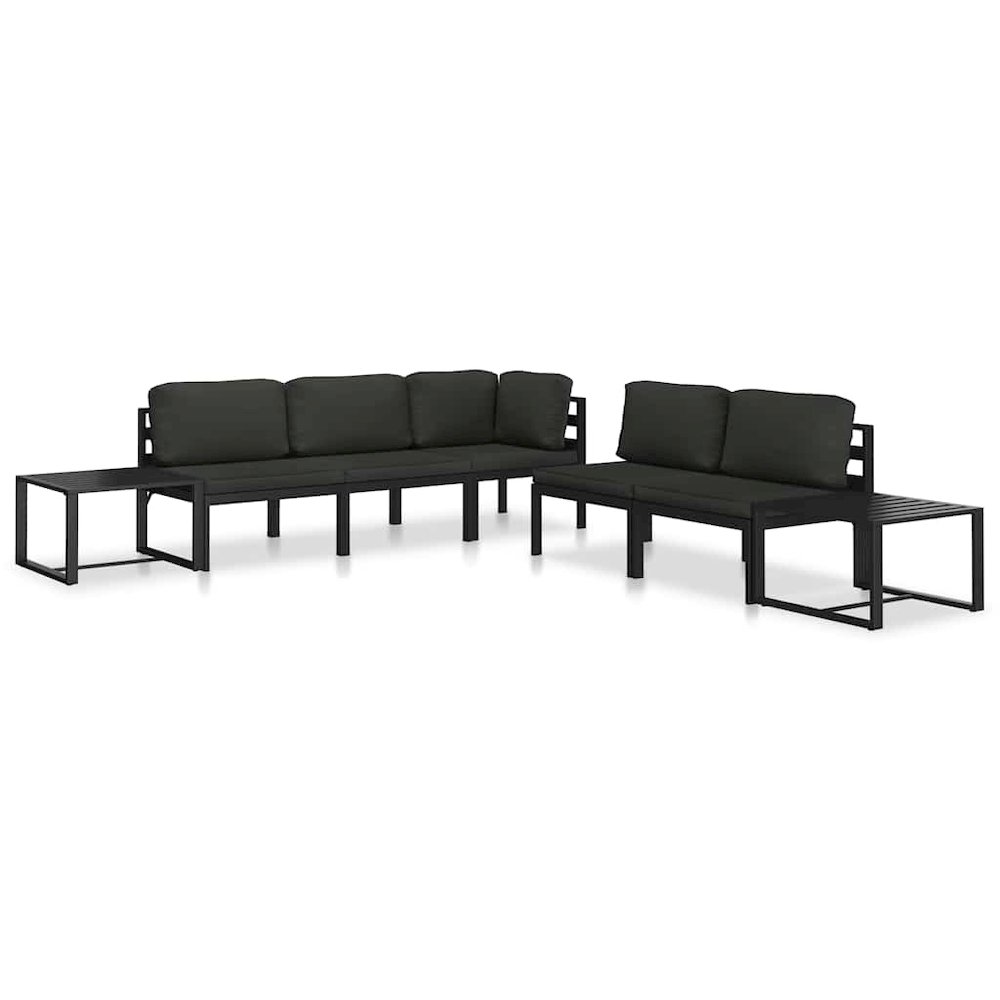 Single Sofa Anthracite Aluminum Single Modular Single Sofa. Picture 12