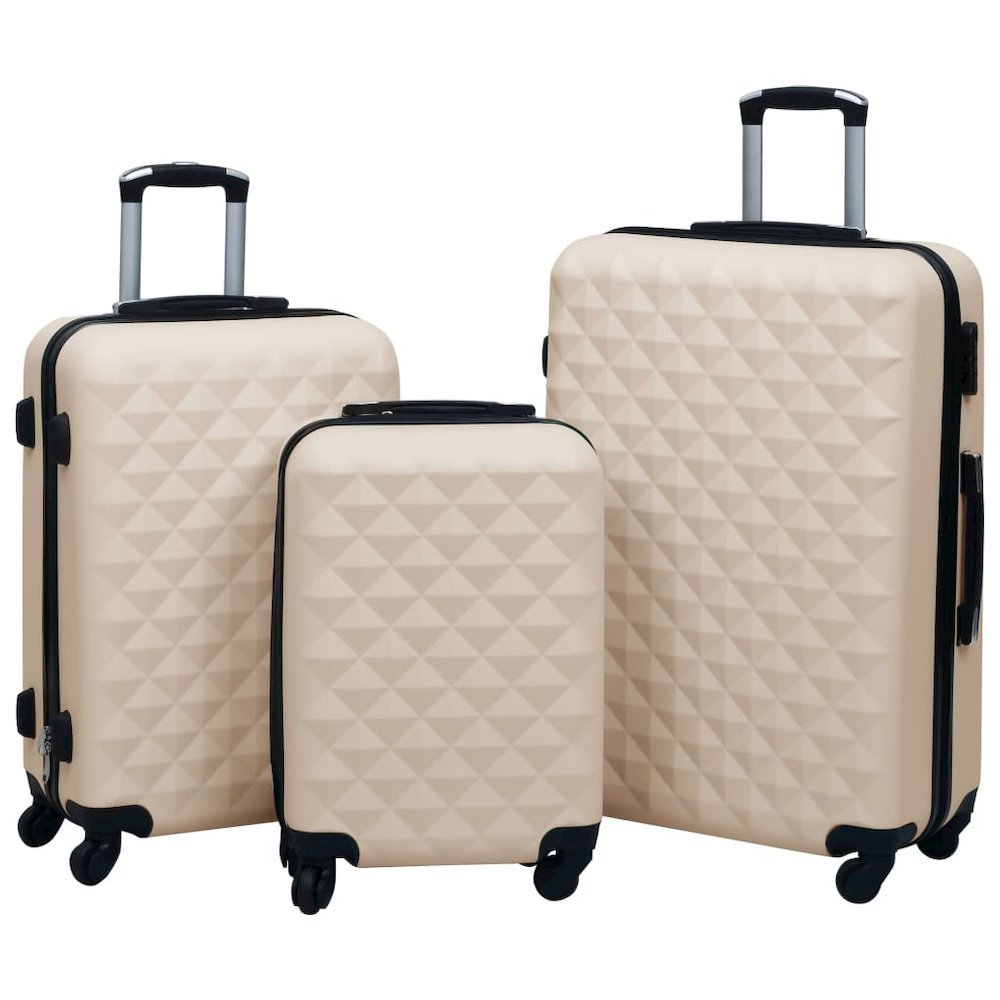 Hardcase Trolley Set 3 pcs Gold ABS. Picture 1